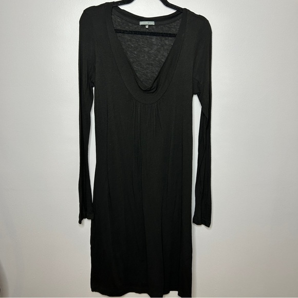 James Perse Wool Blend Long Sleeve Sheath Dress Size 4 Black - Picture 2 of 12